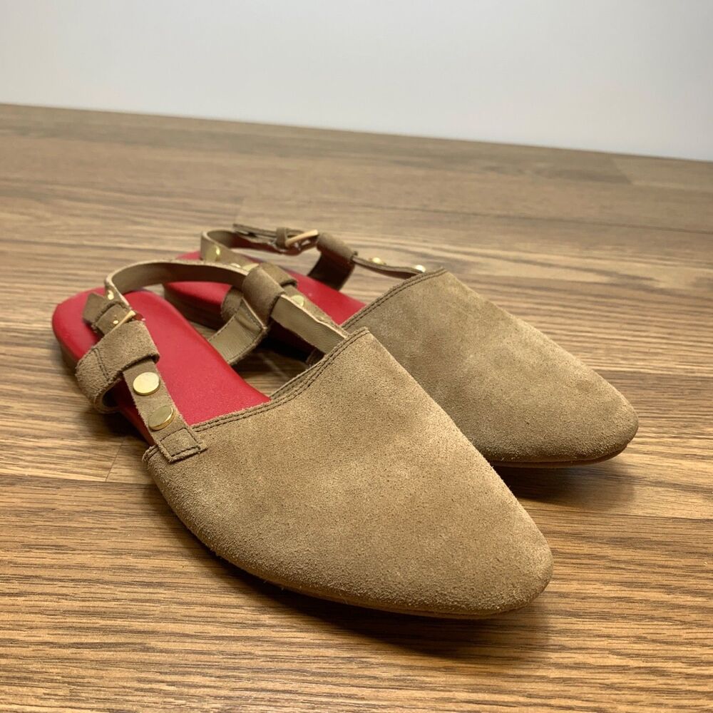 Hammitt‎ Womens Coco Leather Sling back closed toe sandal size 7 Flats